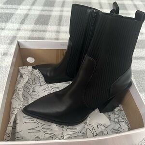Trinity Black Heeled Ankle Boots